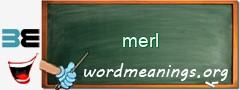 WordMeaning blackboard for merl